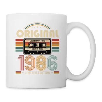Cadeau du 40e anniversaire Millésime de juin 1986 - Mug blanc - blanc - Droite