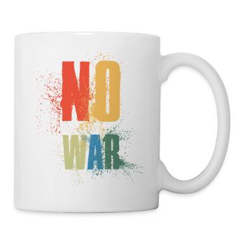 PAS DE GUERRE – Déclaration pour la paix contre la guerre - Mug blanc - blanc - Droite