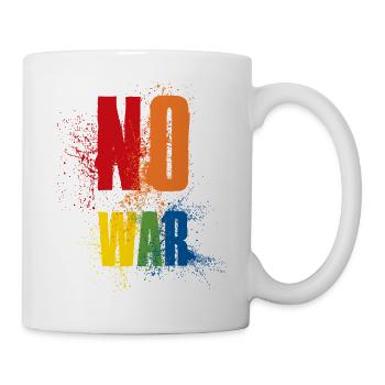 PAS DE GUERRE – Déclaration pour la paix contre la guerre - Mug blanc - blanc - Droite