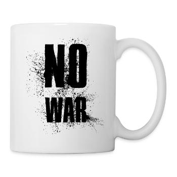 PAS DE GUERRE – Déclaration pour la paix contre la guerre - Mug blanc - blanc - Droite