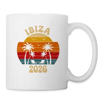 Ibiza 2026 Sonnenuntergang Palmen - Tasse - Weiß - Rechts
