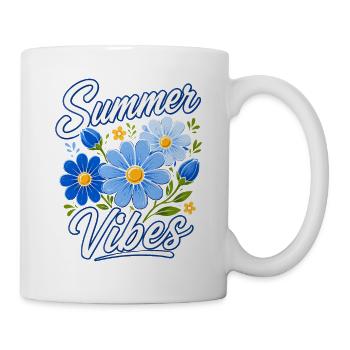 Sommer Vibes Blumenstrauß - Tasse - Weiß - Rechts