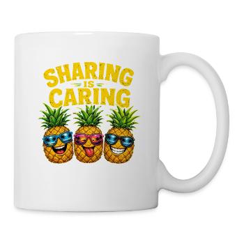 Sharing Is Caring Funny Pineapple With Sunglasses - Mug - white - Right