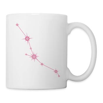 Taurus Star Constellation Zodiac Sign Pastel Pink - Mug - white - Right