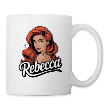 Rebecca Red Hair Retro Pinup Name Rebecca - Mug - white - Right