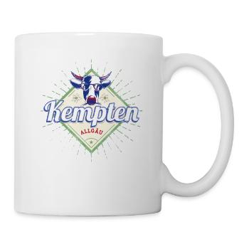 Kempten in Bayern Deutschland Vintage Kuh Design - Tasse - Weiß - Rechts