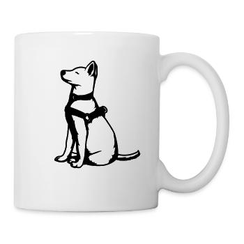 Schäferhund - Tasse - Weiß - Rechts