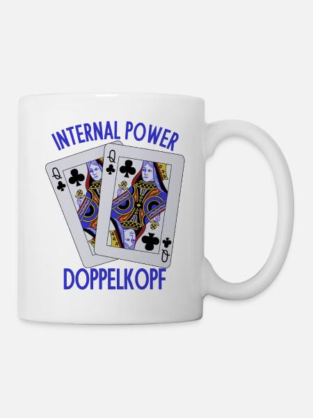 Doppelkopf: Geistige Stärke - Tasse - Weiß