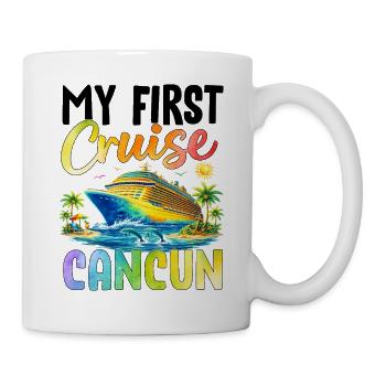Ma première croisière à Cancún - Mug blanc - blanc - Droite