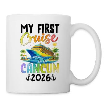 Ma première croisière Cancún 2026 - Mug blanc - blanc - Droite