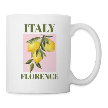 Italien Florenz Urlaub Strand Zitronen Reise - Tasse - Weiß - Rechts