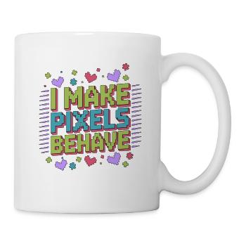 Graphic Designer I Make Pixels Graphic Artist - Mug - white - Right
