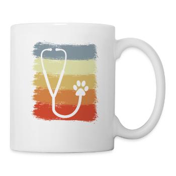 Stethoscope Drawing - Mug - white - Right