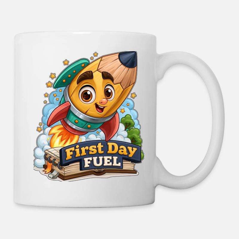 Erster Tag Treibstoff-Raketenstift - Tasse - Weiß