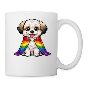 Havanese Pride Dog Rainbow Cloak LGBTQ - Mug - white - Right