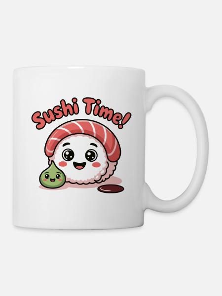 Sushi-Zeitwurf-Symbol - Tasse - Weiß