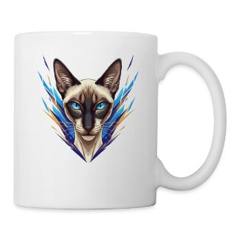 Siamese Cat Neon Style - Mug - white - Right