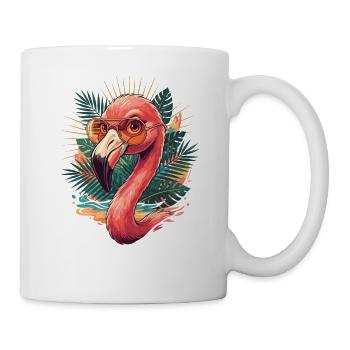 Lunettes tropicales Flamingo - Mug blanc - blanc - Droite