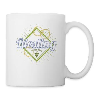 Riesling Vintage Design mit Rebe für Weintrinker - Tasse - Weiß - Rechts