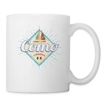 Como in der Lombardei Italien Retro Souvenir - Tasse - Weiß - Rechts