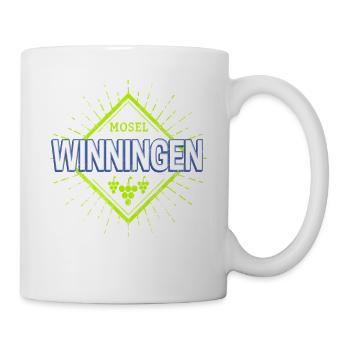 Winningen an der Mosel Retro Weintrauben Souvenir - Tasse - Weiß - Rechts