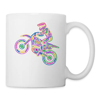 Motocross Dirt Bike Space Kids Dirt Bike - Mug - white - Right