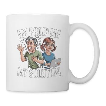 Graphic Designer My Problem My Pictogram Mom Dad - Mug - white - Right