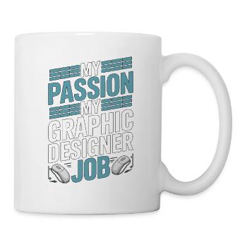 Graphiste Ma passion Ma Designer Graphique - Mug blanc - blanc - Droite
