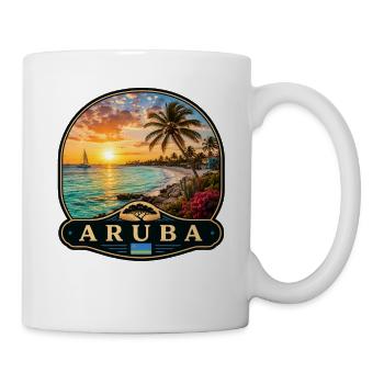 Aruba Eagle Beach Divi Divi Baum Karibik Tropisch  - Tasse - Weiß - Rechts