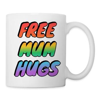 Kostenlose Umarmungen von Müttern - Tasse - Weiß - Rechts