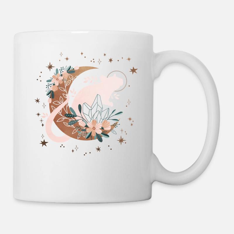 Himmlische Mondratte - Tasse - Weiß