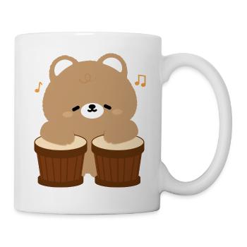 Bear Beats on Drums - Mug - white - Right