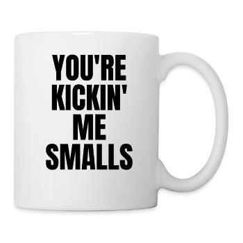 Mère enceinte, tu me donnes un coup de pied, Smalls, drôle - Mug blanc - blanc - Droite