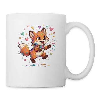 Liebenswerter Regenbogenfuchs - Tasse - Weiß - Rechts