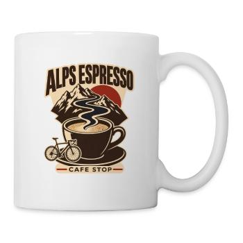 Alps Road Cycling Espresso Cafe Stop - Tasse - Weiß - Rechts