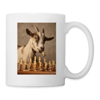 Ziege spielt Schach - Tasse - Weiß - Rechts
