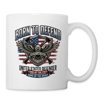 Born to Defend USA Eagle Emblem - Mug - white - Right