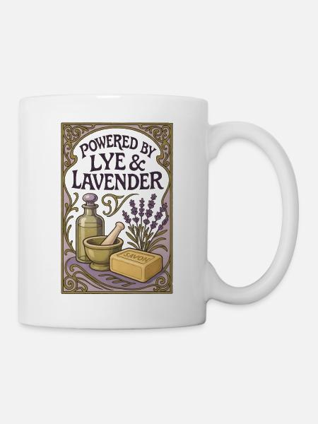 Lauge & Lavendel | Seifensieden - Tasse - Weiß