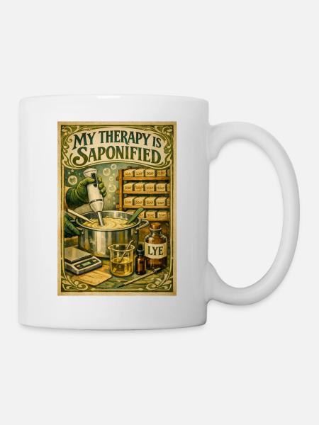 Verseifte Therapie | Seifenherstellung - Tasse - Weiß