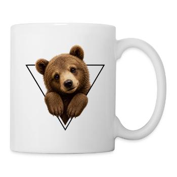 Ourson en triangle - Mug blanc - blanc - Droite