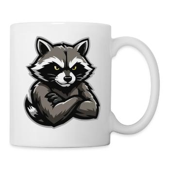 Interlaced raccoon charm - Mug - white - Right