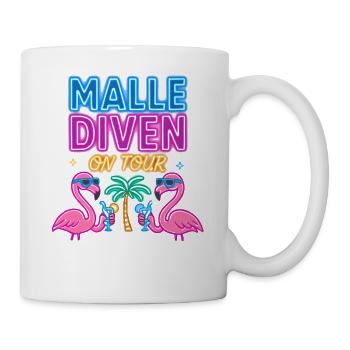 Malle Divas On Tour Women's Flamingo Mallorca Party - Mug - white - Right