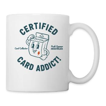 Zertifizierter Karten-Sammler-Pack-Öffner für zertifizierte Kartensüchte - Tasse - Weiß - Rechts