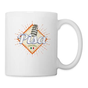 Pisa schiefer Turm in der Toskana Italien Souvenir - Tasse - Weiß - Rechts