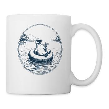 Duck with cocktail - Mug - white - Right