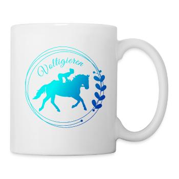 Voltigieren Bank: Volti Pferdesport Pflichtübung - Tasse - Weiß - Rechts