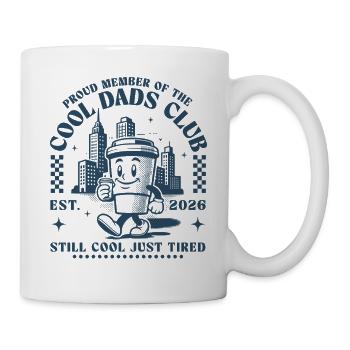 Funny Cool Dads Club Fondé 2026 Retro Coffee - Mug blanc - blanc - Droite