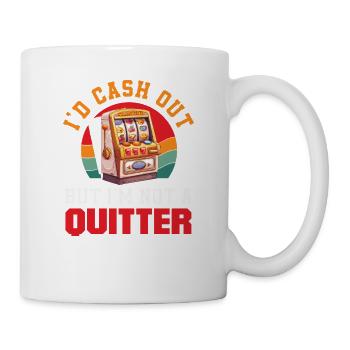 Don't Give Up Retro Casino Slot Machine Gambling - Mug - white - Right
