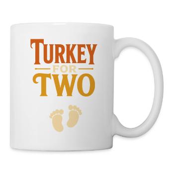 Une femme enceinte adore la Turquie pendant ses deux mois - Mug blanc - blanc - Droite