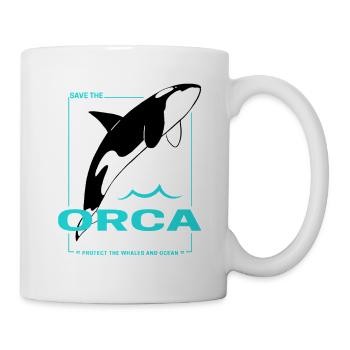Orca protège les baleines et le design des épaulards marins - Mug blanc - blanc - Droite